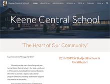Tablet Screenshot of keenecentralschool.org